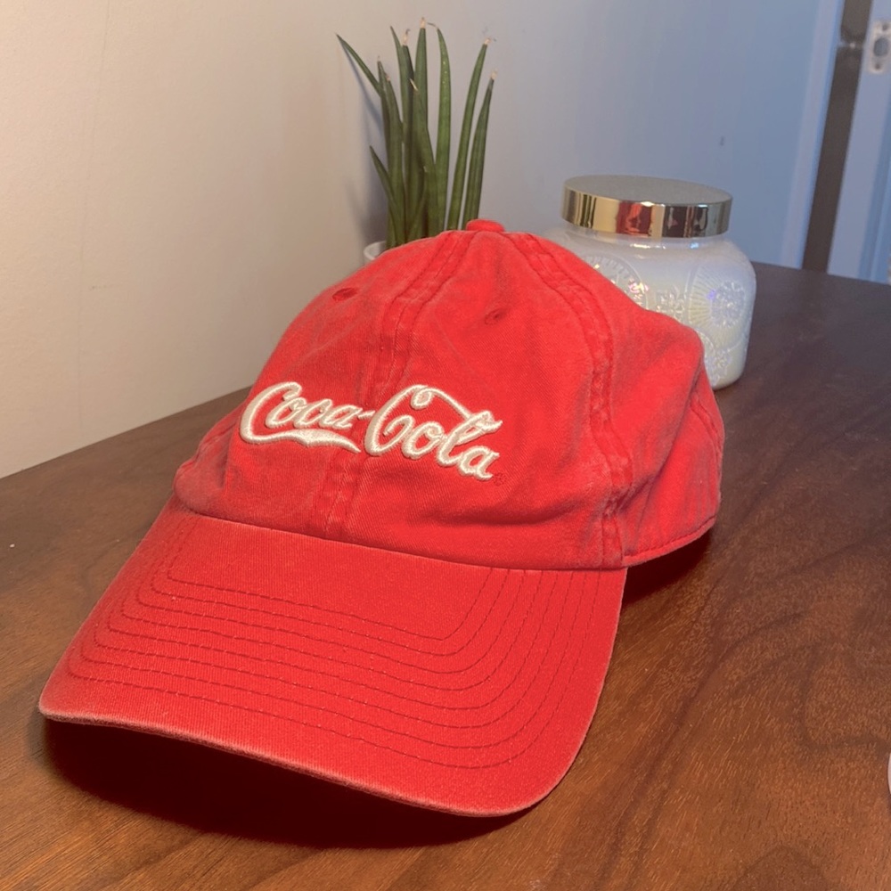 Red Coca-Cola Hat with White Lettering